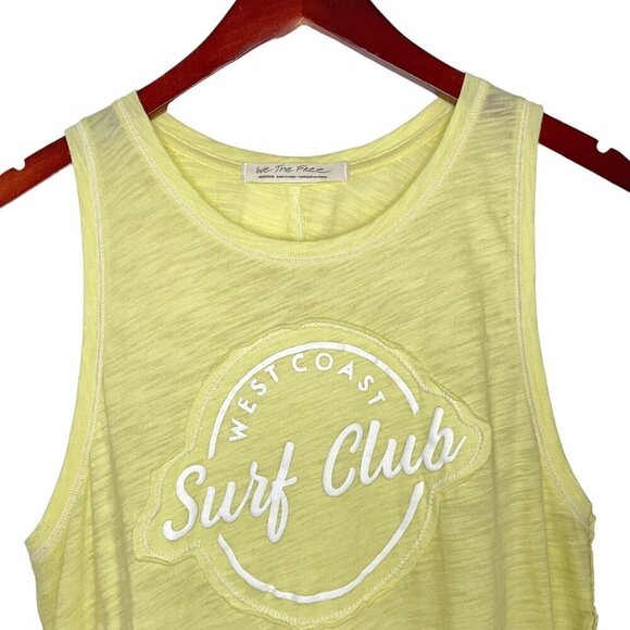 We The Free Martine West Coast Surf Club Tank Top Lime yellow medium - Picture 4 of 9